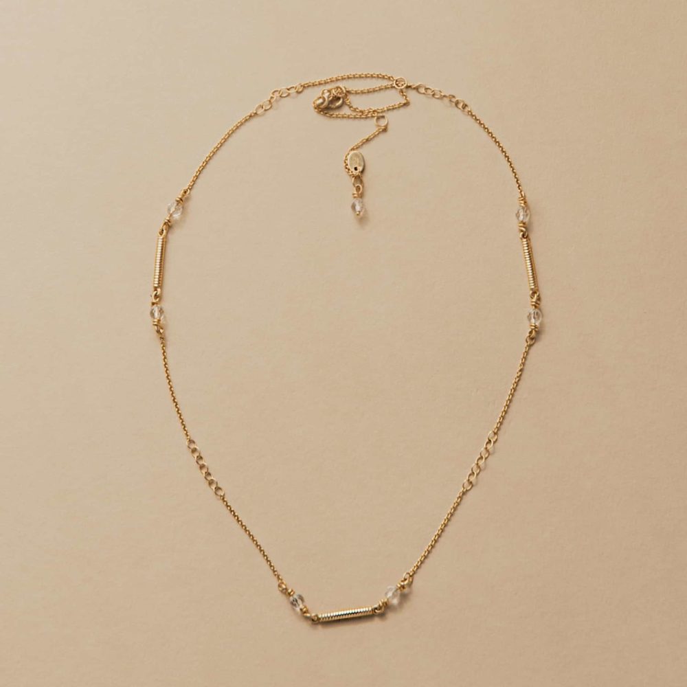 Nekala necklace Selene fine rock crystal gold vermeil solid silver ethical