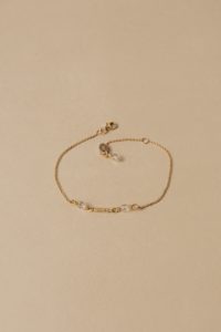 Nekala bracelet Helia fin vermeil or cristal de roche argent massif éthique