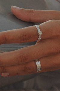 Bagues Eos Nekala bijoux vermeil or 18 carats argent massif 925 recyclé éthique naturel durable local France cristal de roche naturel grec ancien moderne