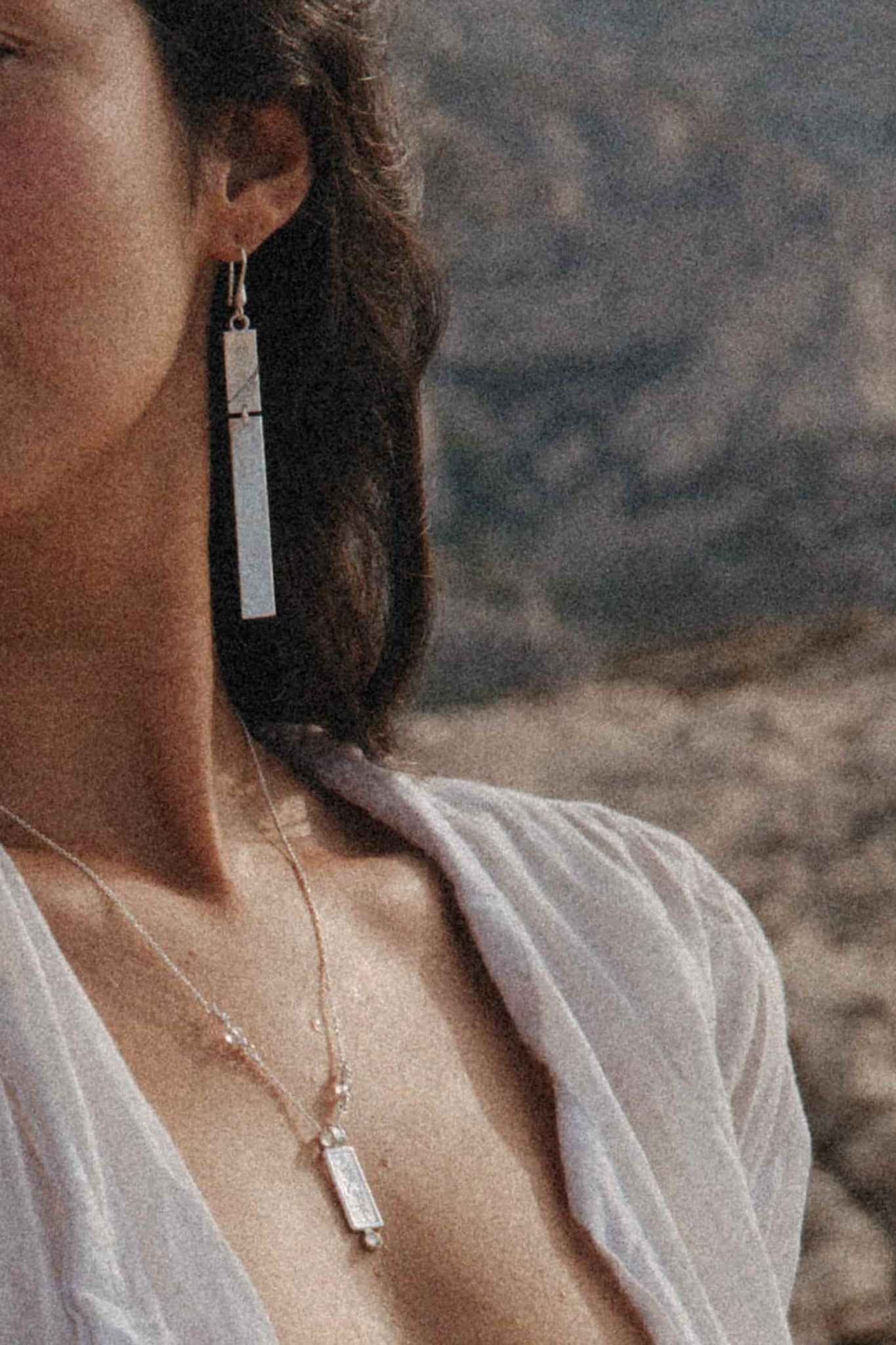 Nekala bijoux boucles d'oreilles SOL gravées soirées quotidien waterproof argent massif recyclé fait main en France vermeil or